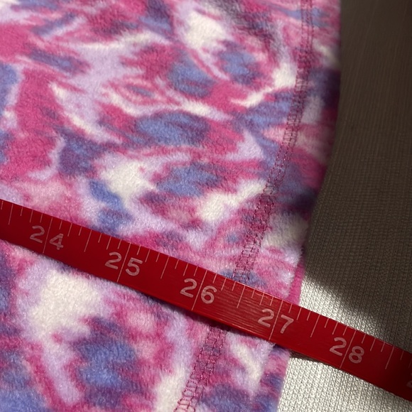 Eddie Bauer Fleece Pink Tie Dye 1/4 Zip Pull Over Sweatshirt - Picture 8 of 9
